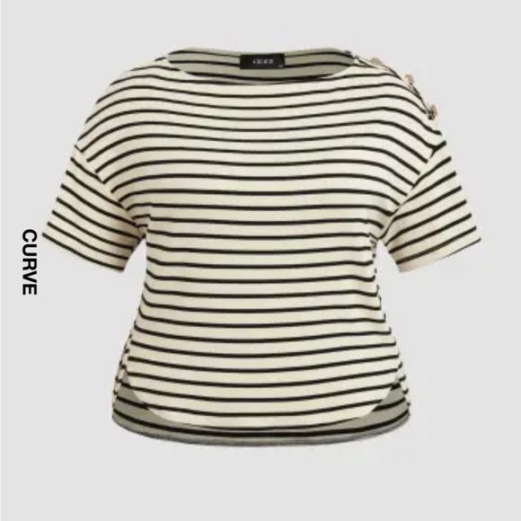 NWT Cider • Striped Boatneck Top - Picture 1 of 8